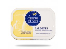 Sardines à l’huile de Colza Bio - 115 g - La Compagnie Bretonne
