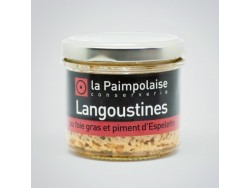 Rillettes de langoustines au foie gras de canard et piment d'Espelette - 80 g