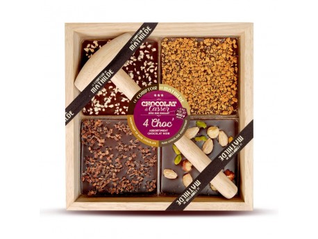 Chocolat à casser - 4 Choc' assortiment Chocolat noir - 400 g