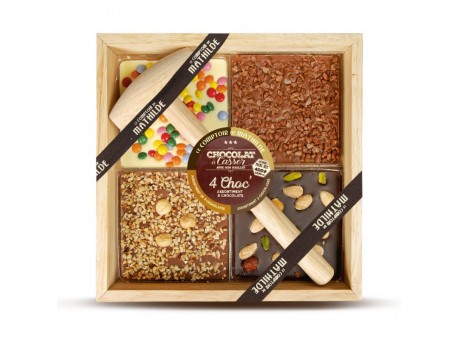 Chocolat à casser - 4 Choc' assortiment 3 chocolats - 400 g