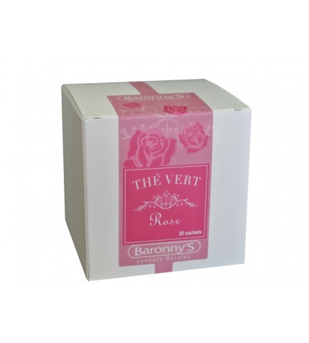 Thé vert à la rose - boîte de 20 sachets