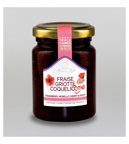 Confiture Fraise griotte coquelicot - 110 g