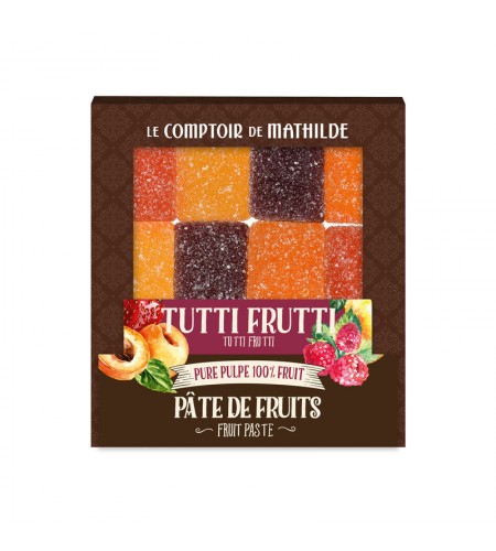 Pâte de fruits Tutti Frutti (Abricot - Fraise - Framboise - Poire) - 108 g