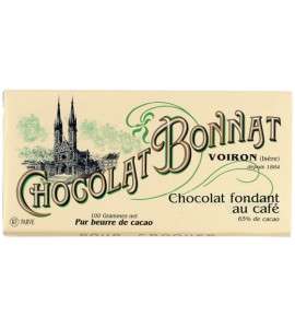 Tablette de chocolat noir fondant au café - Bonnat Chocolatier - 100 g