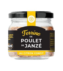 Terrine de poulet de Janzé au citron confit - 90g