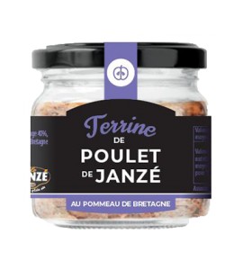 Terrine de poulet de Janzé au Pommeau de Bretagne - Janzé Volailles - 90g