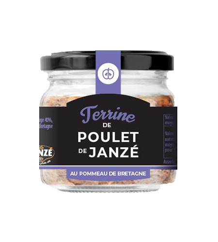 Terrine de poulet de Janzé au Pommeau de Bretagne - 90g