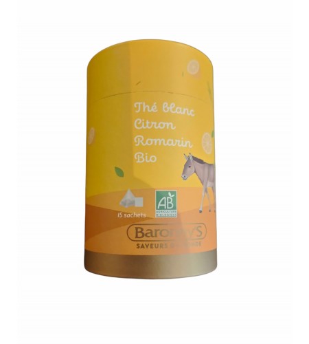 Thé blanc citron romarin bio - boîte de 15 sachets