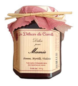 Confiture "pour Mamie" pomme, myrtille et violette - Les délices de Camille