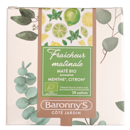 Maté bio - Fraîcheur matinale - 20 sachets - Baronny's