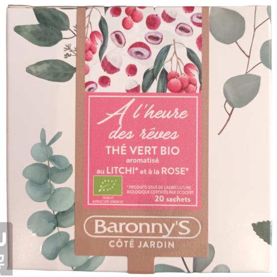 Thé vert bio - A l'heure des rêves - 20 sachets - Baronny's