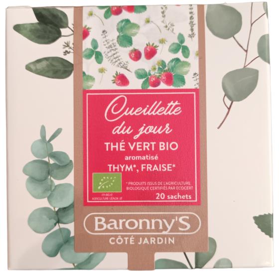 Thé vert bio - Cueillette du jour - 20 sachets - Baronny's