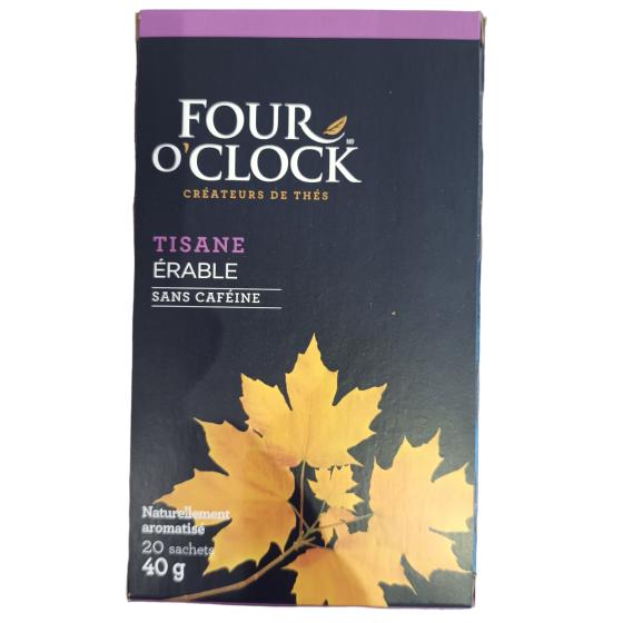 Tisane à l'érable - boîte de 20 sachets - Four O'Clock