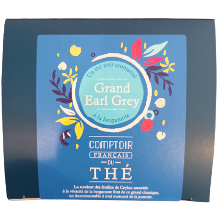 Grand Earl Grey thé noir bergamote - boîte de 20 sachets - Comptoir Français du Thé