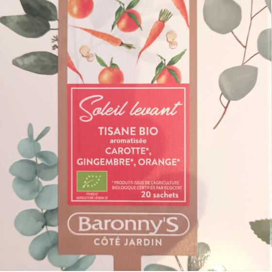 Tisane bio - Soleil levant - boîte de 20 sachets - Baronny's