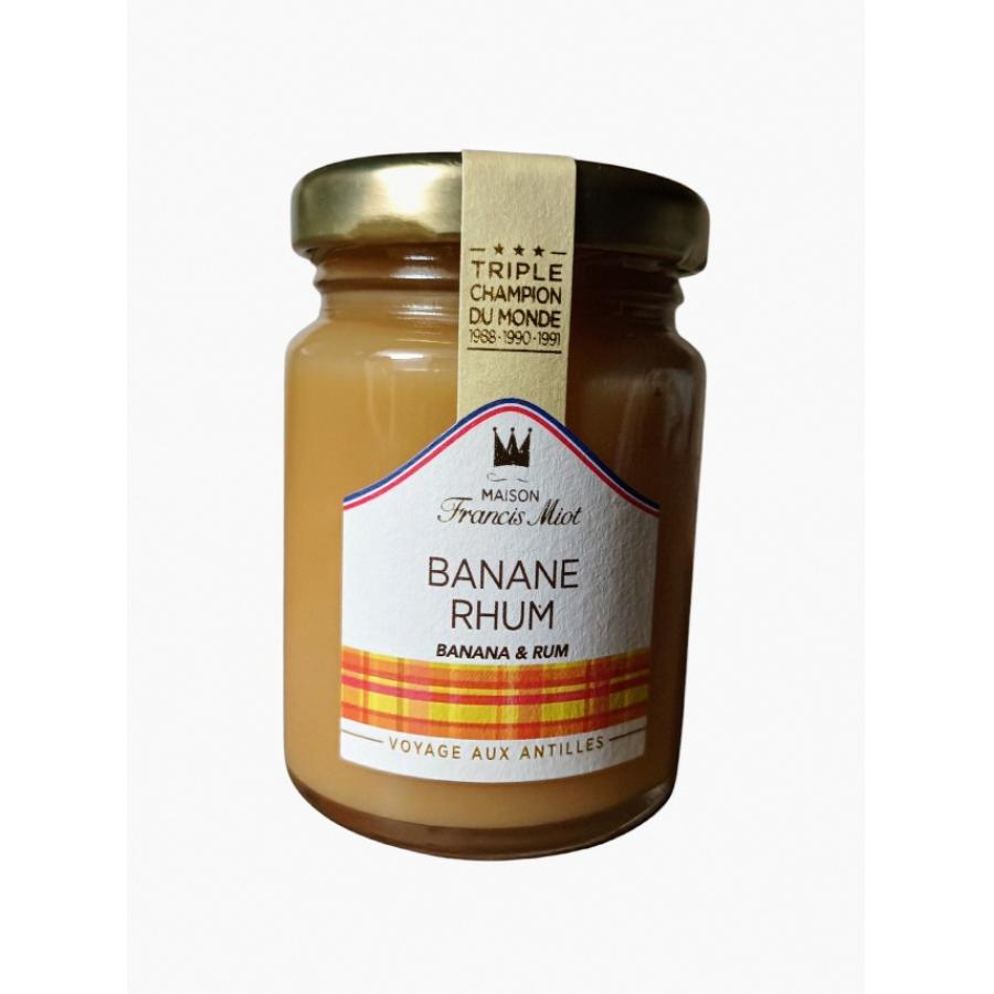 Confiture banane rhum - 110 g - Francis Miot Confiture banane rhum - 110 g - Francis Miot