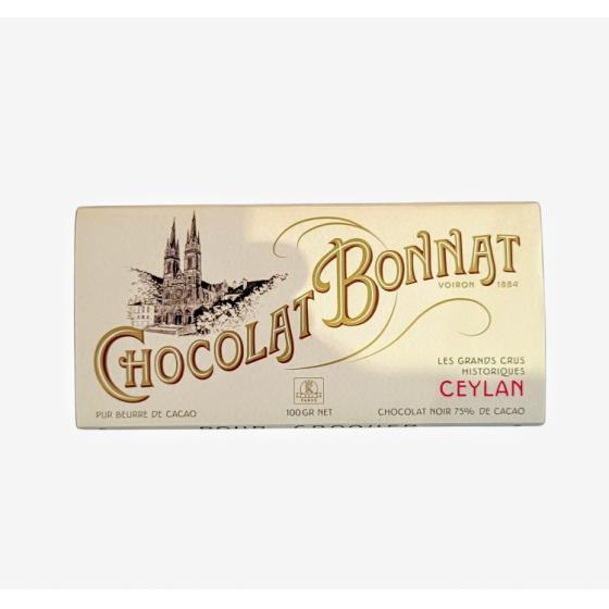 Tablette noir Ceylan - 100 g - Bonnat Chocolatier