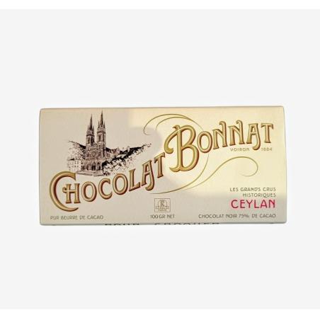 Tablette noir Ceylan - 100 g - Bonnat Chocolatier